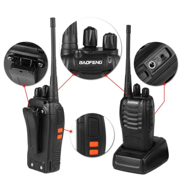 باوفينج BF-888S لاسلكي يدوي UHF قدرة 5 وات مع كامل الملحقات